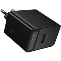 СЗУ Borofone BAS17A Erudite PD65W+QC3.0 (1USB-A/1C) Black