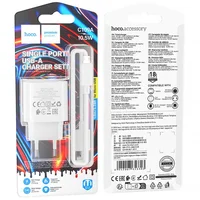 СЗУ Hoco C109A Fighter 10.5W (1USB-A) + кабель USB to MicroUSB White