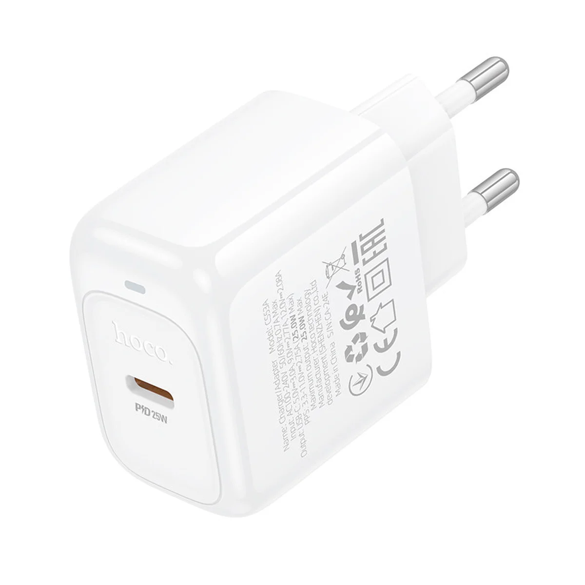 СЗУ Hoco CS53A Surplus PD25W (1USB-C) White