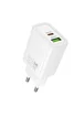 СЗУ Hoco N63 Gentle PD30W+QC3.0 (1USB-A/1C) + кабель Type-C to Type-C White