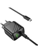 СЗУ Hoco CS25A Rico PD20W+QC3.0 (1USB-A/1C) + кабель Type-C to Type-C Black