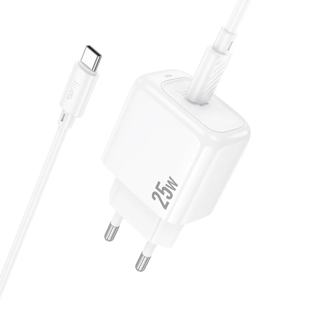 СЗУ Hoco CS53A Surplus PD25W (1USB-C) + кабель Type-C to Type-C White