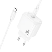 СЗУ Hoco CS53A Surplus PD25W (1USB-C) + кабель Type-C to Type-C White