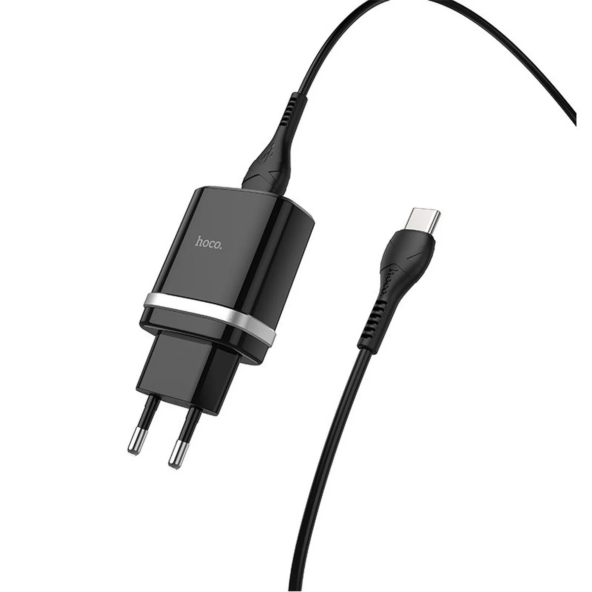 СЗУ Hoco C12Q Smart QC3.0 3A (1USB-A) + кабель USB to Type-C Чорний