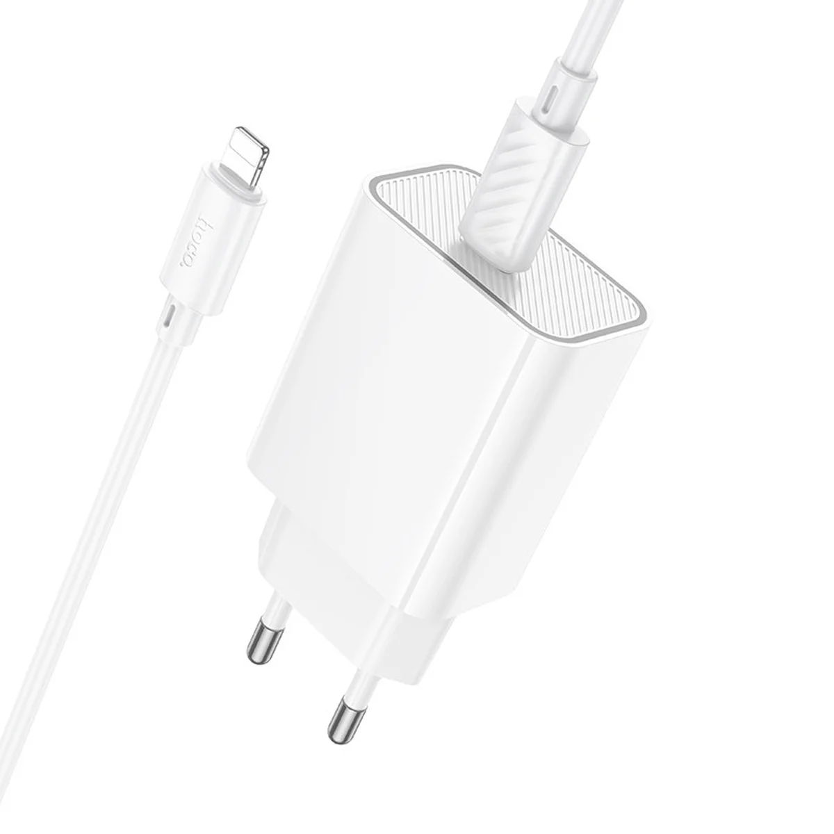 СЗУ Hoco C143A Benefit PD20W (1USB-C) + кабель Type-C to Lightning White