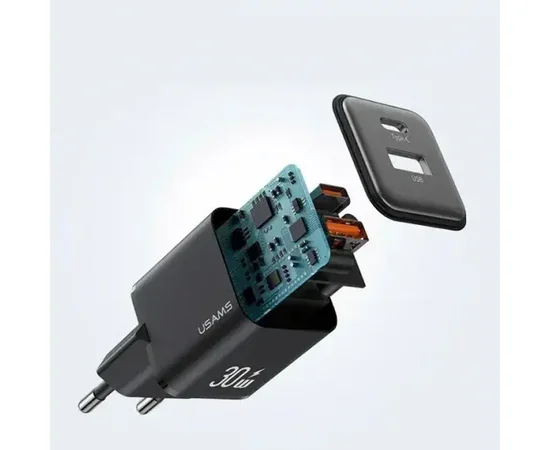 СЗУ Usams US-CC189 PD30W + QC3.0 A+C X-ron Series Black
