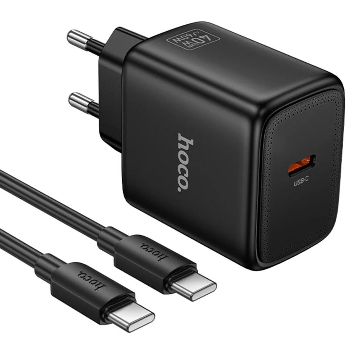 СЗУ Hoco N83 Profit PD40W (1USB-C) + кабель Type-C to Type-C Black