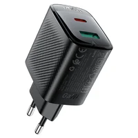 СЗУ Acefast A106 GaN PD45W (1USB-A/1C) Black