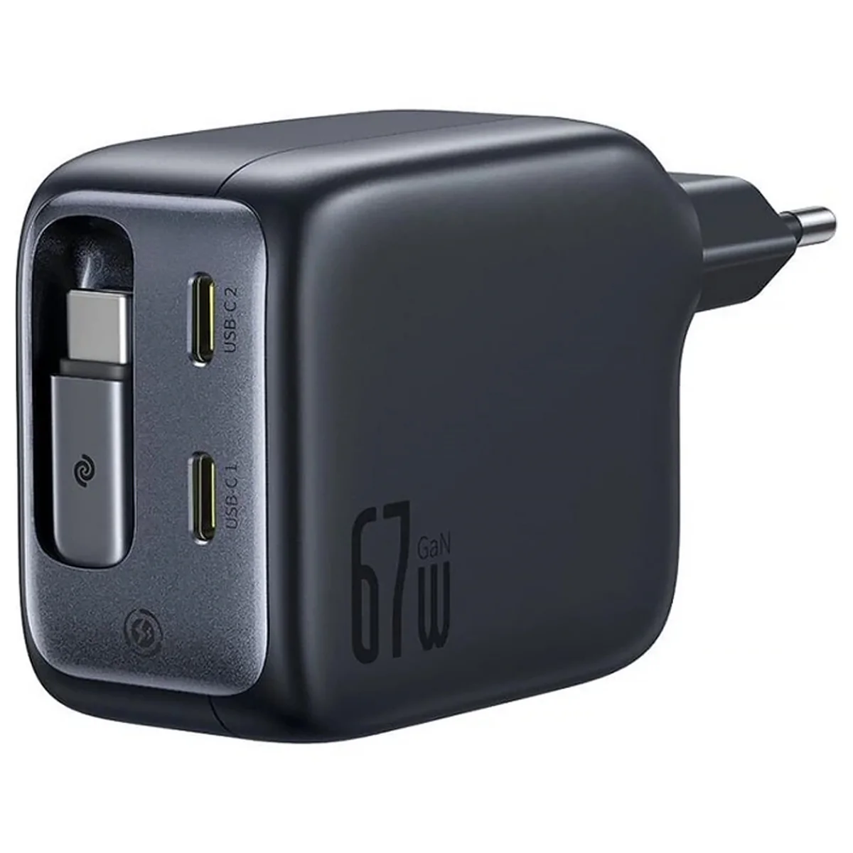 СЗУ Baseus EnerCore CJ11 PD67W with retractable cable (3USB-C) (E0121E) Cosmic Black