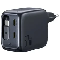 СЗУ Baseus EnerCore CJ11 PD67W with retractable cable (3USB-C) (E0121E) Cosmic Black