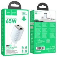СЗУ Hoco N49 Glorious PD65W (1USB-A/2C) Blue
