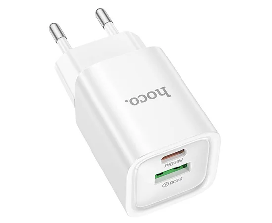 СЗУ Hoco C149A Charm PD30W+QC3.0 (1USB-A/1C) White