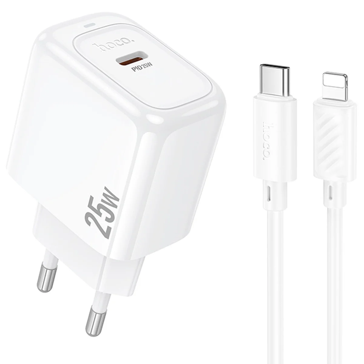 СЗУ Hoco CS53A Surplus PD25W (1USB-C) + Type-C to Lightning White