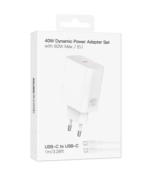 СЗУ Borofone BA109A Star PD40W (1USB-C) + кабель Type-C to Type-C White