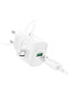 СЗУ Hoco C140A Smart QC3.0 18W (1USB-A) + кабель USB to MicroUSB White