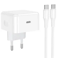СЗУ Hoco C161A Speed PD40W (1USB-C) + кабель Type-C to Type-C White
