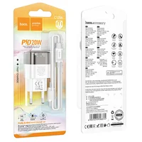 СЗУ Hoco C125A Transparent 1C PD20W + Type-C to Type-C Transparent black