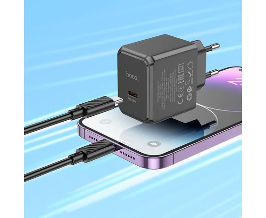 СЗУ HOCO CS13A Ocean PD20W (1USB-C) + Type-C to Lightning Black