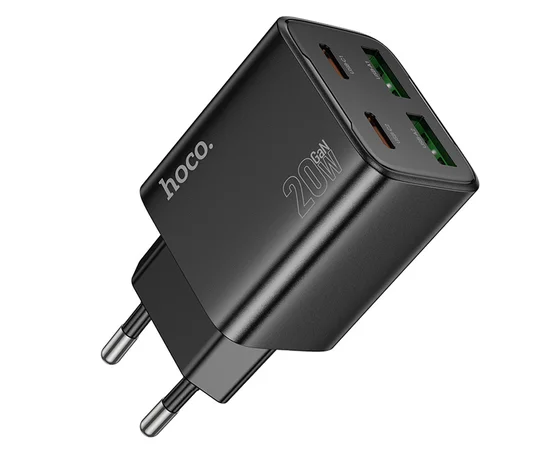 СЗУ Hoco N55 Fundador PD20W four-port (2USB-A/2C) Black