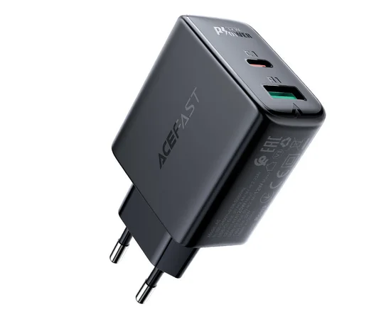 СЗУ Acefast A5 PD32W GaN (USB-C+USB-A) Black