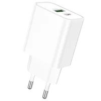 СЗУ Borofone BA88A Navy PD20W+QC3.0 (1USB-A/1C) White