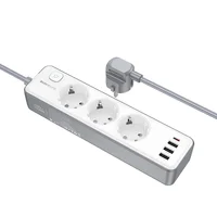 Удлинитель Borofone BAC9 Power PD20W (3USB-A/1C/3xSocket) (2m) White