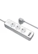 Удлинитель Borofone BAC9 Power PD20W (3USB-A/1C/3xSocket) (2m) White