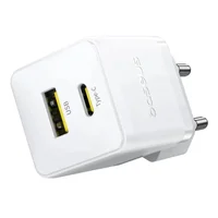 СЗУ Baseus Palm Fast Charger 20W (1USB-A/1C) (P10111608) Moon White