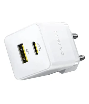 СЗУ Baseus Palm Fast Charger 20W (1USB-A/1C) (P10111608) Moon White