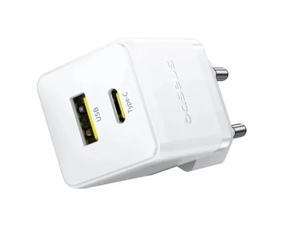 СЗУ Baseus Palm Fast Charger 20W (1USB-A/1C) (P10111608) Moon White