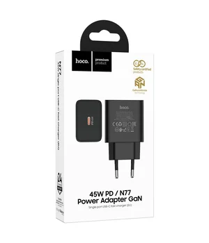СЗУ Hoco N77 Star PD45W (1USB-C) Black