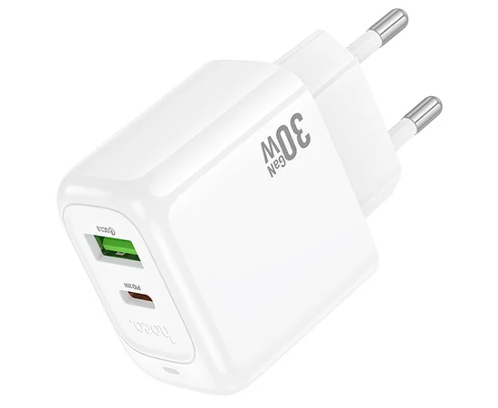 СЗУ Hoco CS55A Surplus PD30W+QC3.0 (1USB-A/1C) White