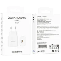 СЗУ Borofone BA82A Platinum PD25W (1USB-C) White