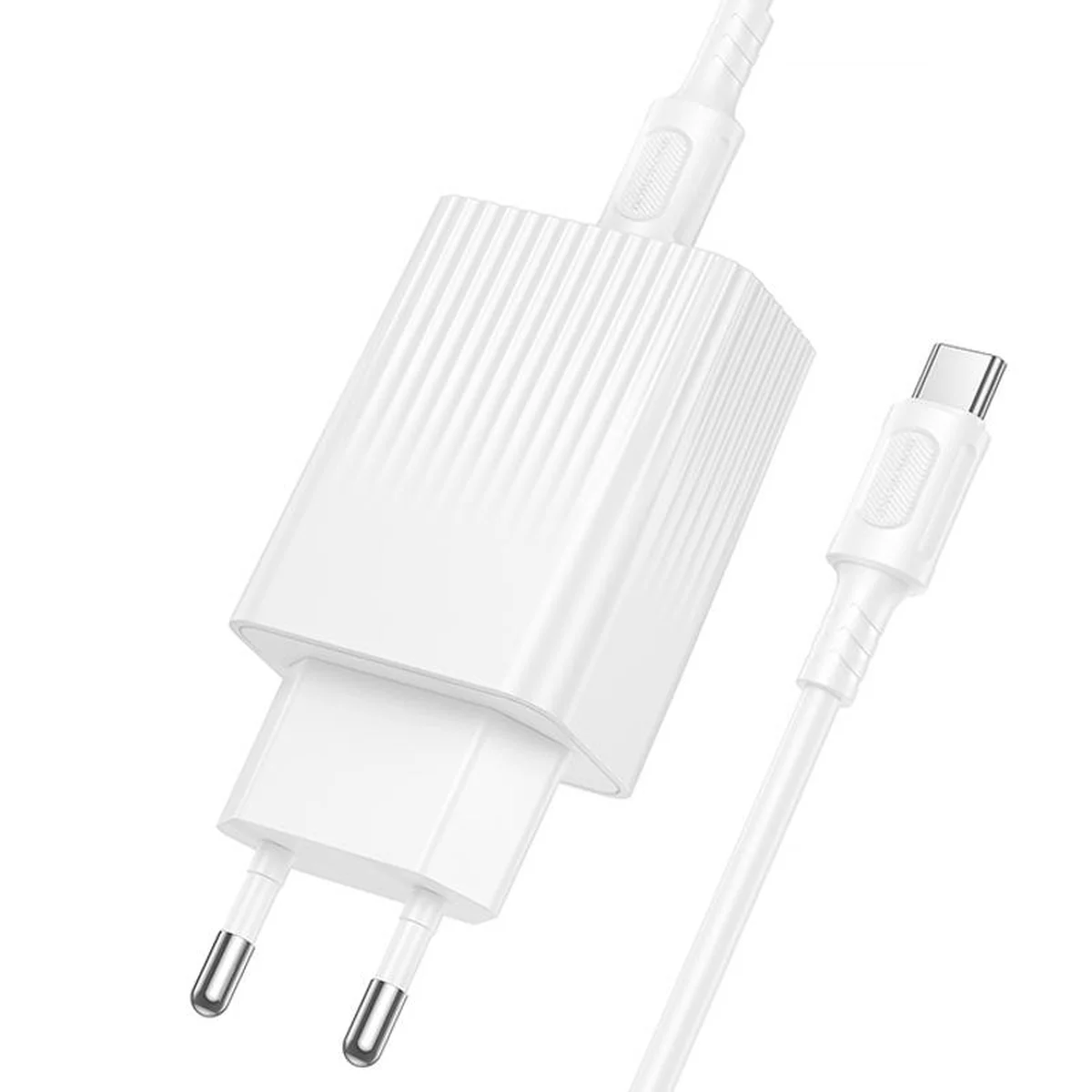 СЗУ Borofone BAS73A Source PD20W (1USB-C) + кабель Type-C to Type-C White