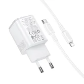 СЗУ Borofone BAS83A Star PD20W+QC3.0 (1USB-A/1C) + кабель Type-C to Lightning White