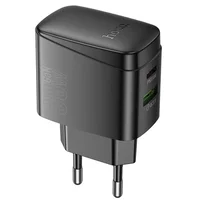 СЗУ Hoco CS61A Bright PD30W+QC3.0 (1USB-A/1C) Black