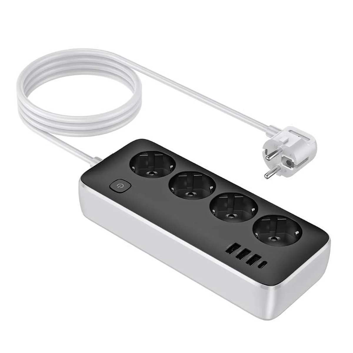 Удлинитель Hoco AC21 Sunlight 4-bit (1C/3A/4xSocket) (1.5m) White