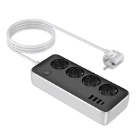 Удлинитель Hoco AC21 Sunlight 4-bit (1C/3A/4xSocket) (1.5m) White