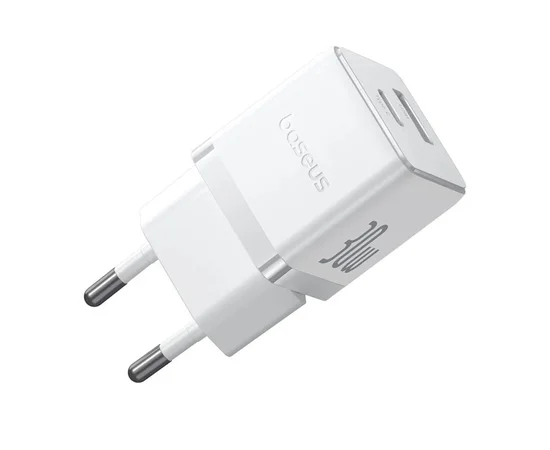 СЗУ Baseus Palm Fast Charger 30W (1USB-A/1C) + кабель Type-C to Type-C (P1011160A) Moon White