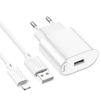 СЗУ Hoco C109A Fighter 10.5W (1USB-A) + кабель USB to Lightning White