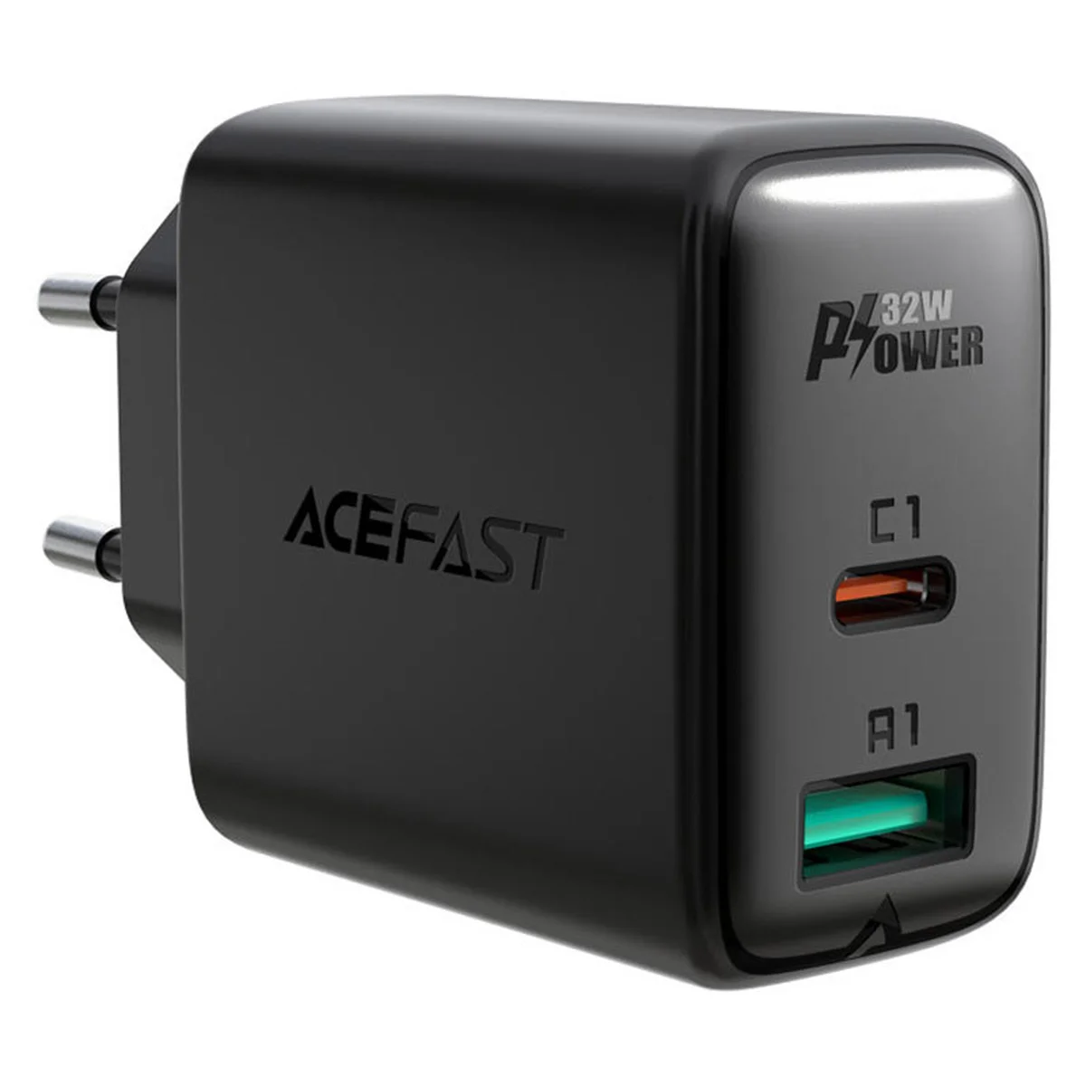 СЗУ Acefast A5 PD32W GaN (USB-C+USB-A) Black