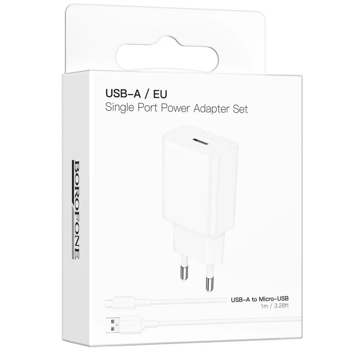 СЗУ Borofone BA110A Lemi 7.5W (1USB-A) + кабель USB to MicroUSB White