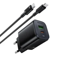 СЗУ Borofone BAS85A Star PD30W+QC3.0 (1USB-A/1C) + кабель Type-C to Type-C Black