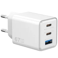 СЗУ WIWU G026 Cube PD67W+QC3.0 GaN (1USB-A/2C) White