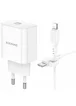 СЗУ Borofone BA81A PD20W (1USB-C) + кабель Type-C to Lightning White