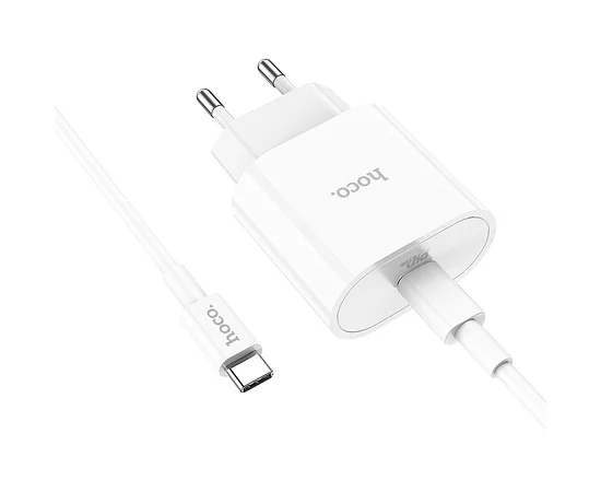СЗУ Hoco C94A Metro PD20W (1C) + Type-C to Type-C White
