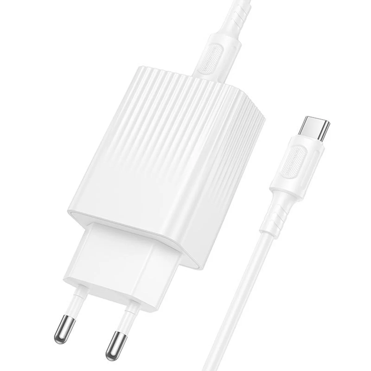 СЗУ Borofone BAS75A Source PD30W (1USB-C) + кабель Type-C to Type-C White
