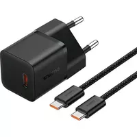 СЗУ Baseus GaN5 Fast Charger (mini) 1C 25W + Type-C to Type-C (P10110909113) Cluster Black