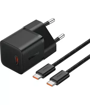 СЗУ Baseus GaN5 Fast Charger (mini) 1C 25W + Type-C to Type-C (P10110909113) Cluster Black