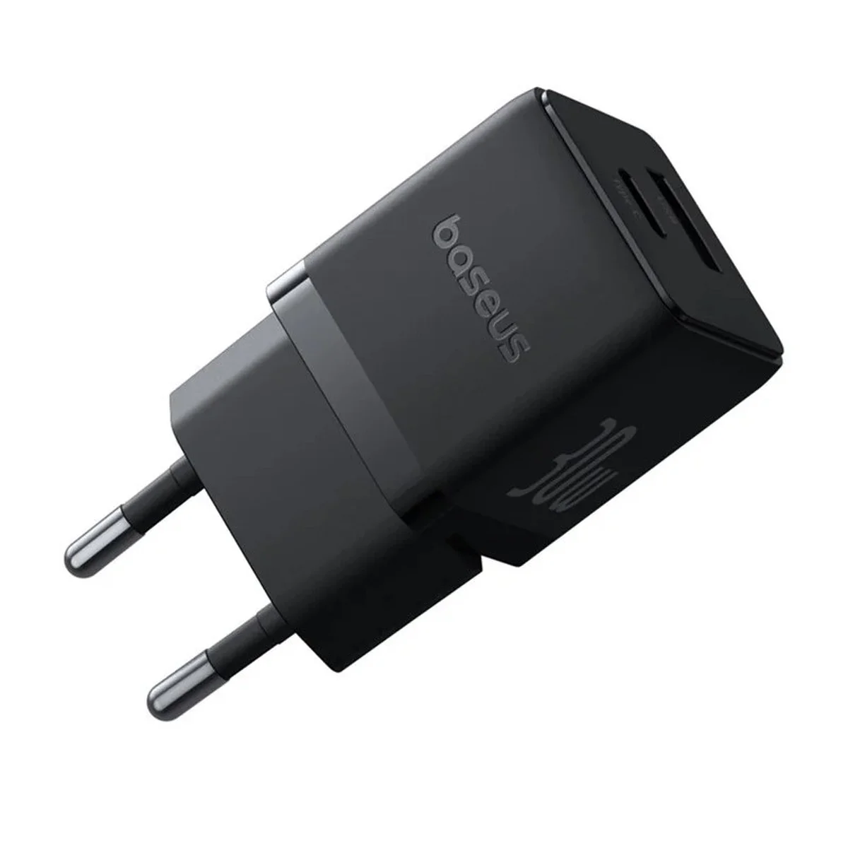 СЗУ Baseus Palm Fast Charger 30W (1USB-A/1C) + кабель Type-C to Type-C (P1011160A) Cluster Black